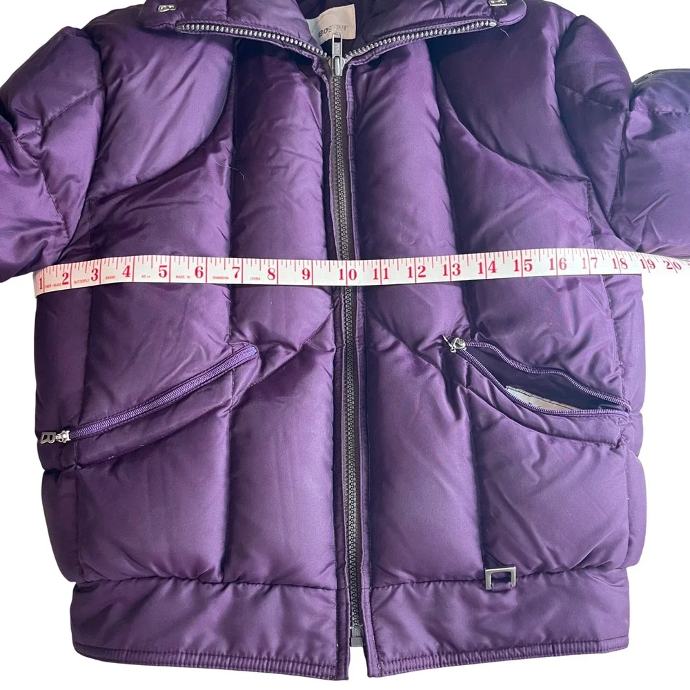 Vintage Bogner Purple Puffer Jacket Goose Down Filled Women's Size‎ Medium